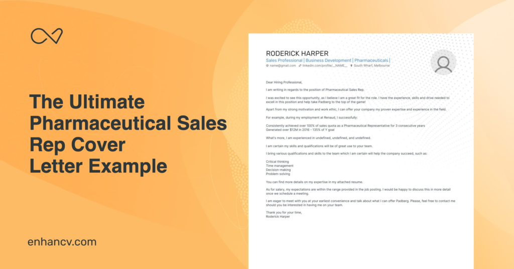 how to make a cover letter for pharmaceutical sales
